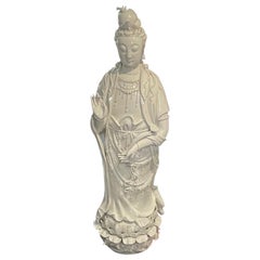 Antique Dehua Porcelain Large Sculpture/Statue of Guan Yin