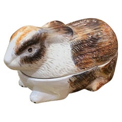 French Rabbit Tureen or Pate Dish by Michel Caugant