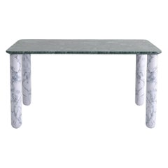 Medium Green and White Marble "Sunday" Dining Table, Jean-Baptiste Souletie