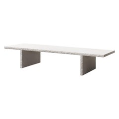 Sculpted Bourgogne Stone Coffee Table, Fruste by Frederic Saulou
