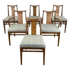 Mid-Century Walnut Dining Chairs From White Furniture- Set of Six
