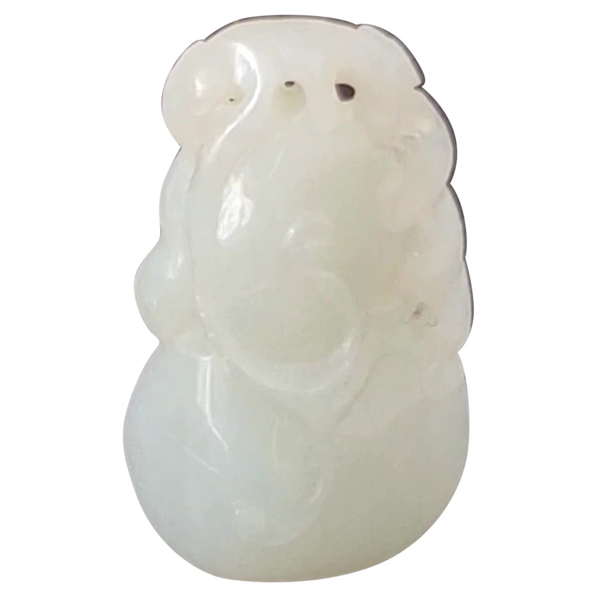 Pendentif double gourde en jade blanc, Dynastie Whiting