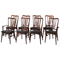 Set of Eight Rosewood Dining Chairs by Niels Koefoed for Koefoeds Hornslet