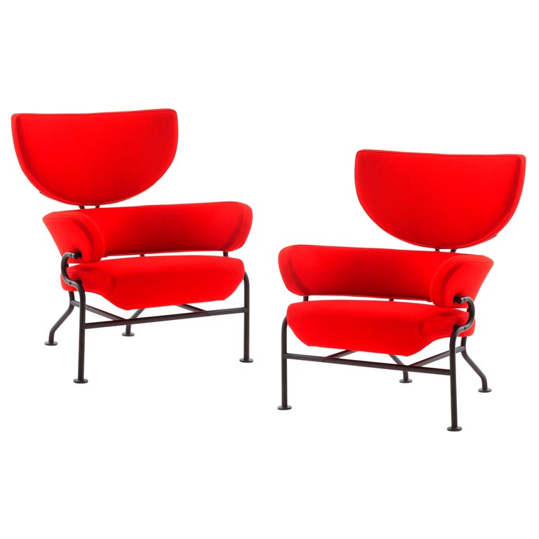 Set of Two Franco Albini Tre Pezzi Armchairs by Cassina For Sale