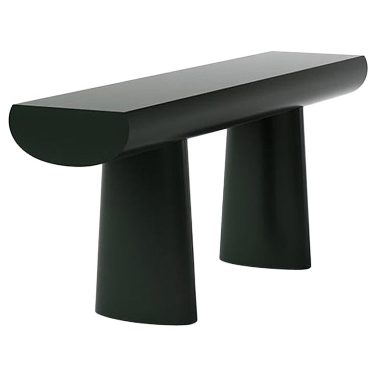 Table console en bois Aldo Bakker, couleur vert foncé par Karakter en vente