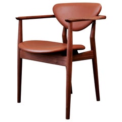 Finn Juhl 109 Chair, Wood and Elegance Walnut Leather