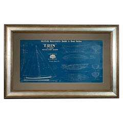 Vintage Boat Blueprint of the Sloop “ERIN”