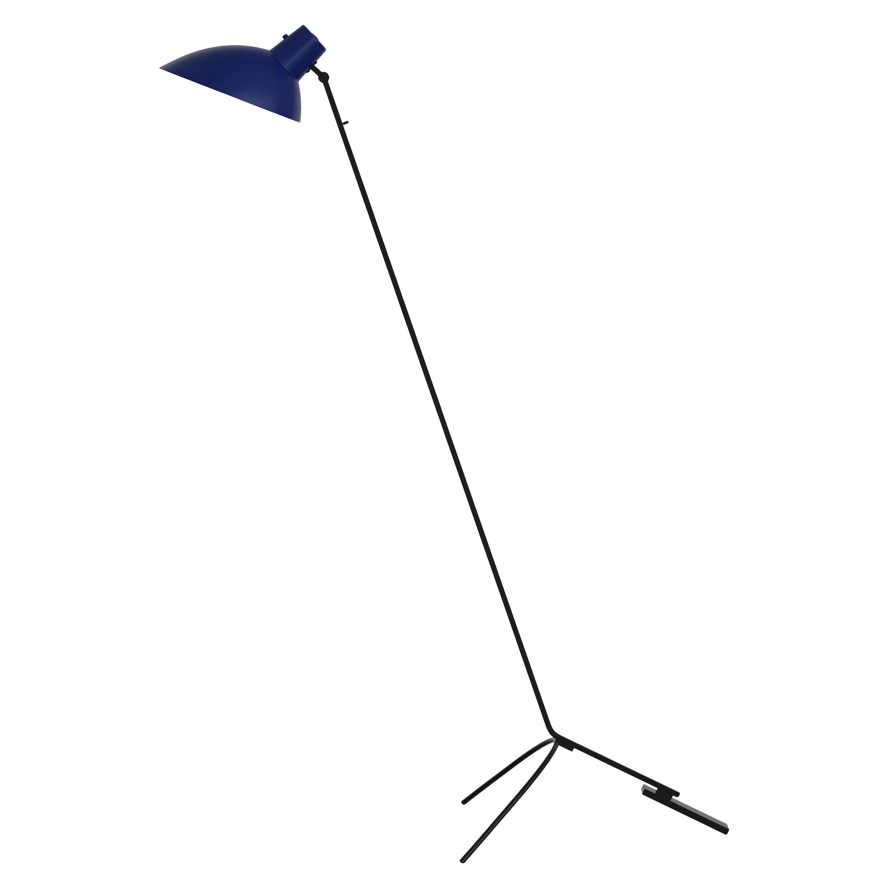 VV Cinquanta Blue and Black Floor Lamp Designed by Vittoriano Viganò for Astep For Sale