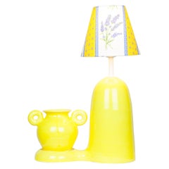 Bloom Yellow Lamp + Vase by Lola Mayeras