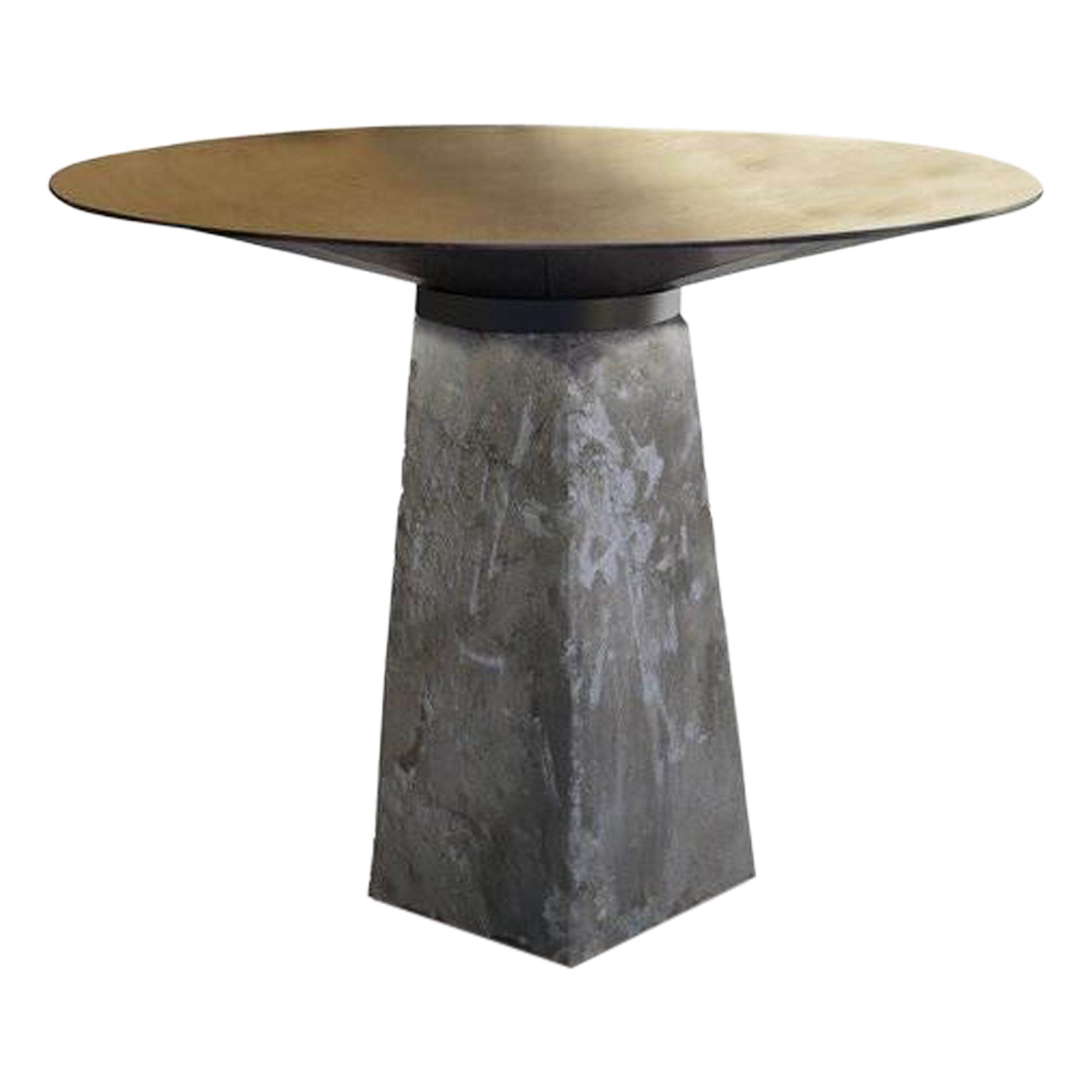 CBS1 Limited Edition Sculptural Brass Table and Concrete Base by Jan Garncarek