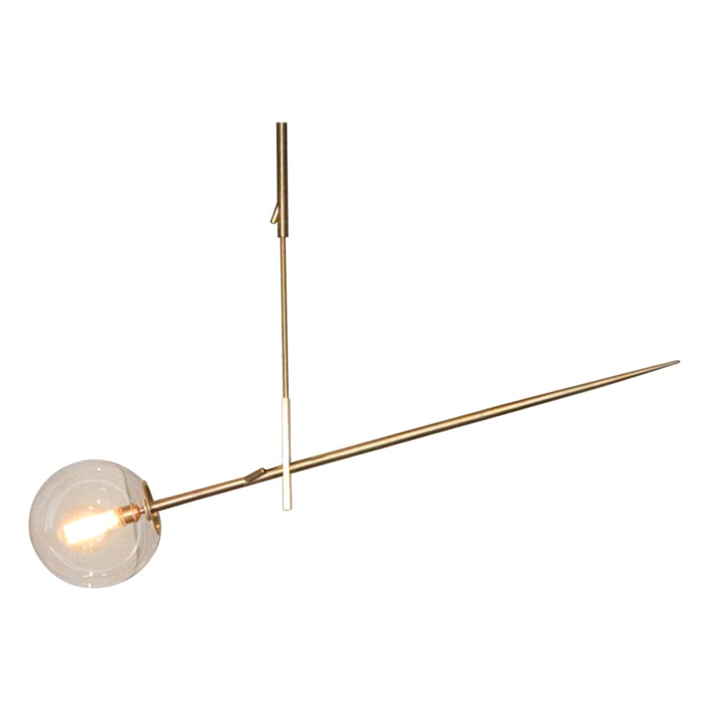 Hasta Brass Hanging Lamp, Jan Garncarek For Sale