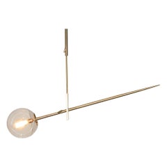 Lampe suspendue Hasta en laiton, Jan Garncarek