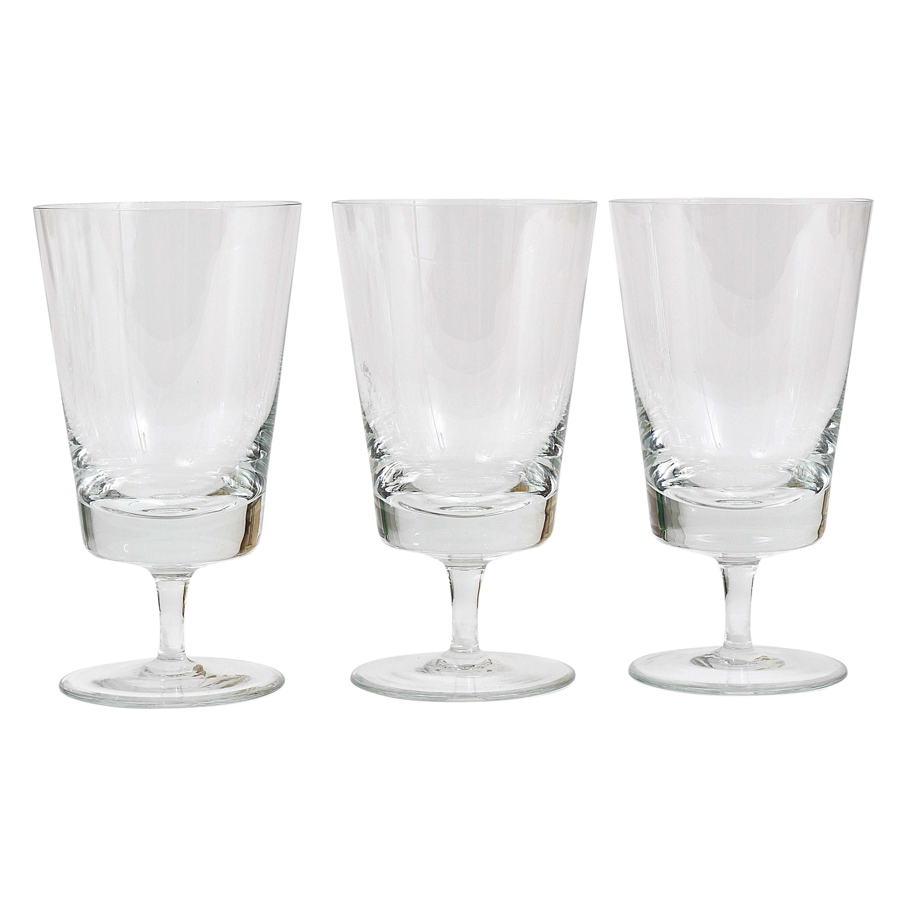 Oswald Haerdtl Set of Six Mid-Century Crystal Wine Glasses, Austria, 1950s