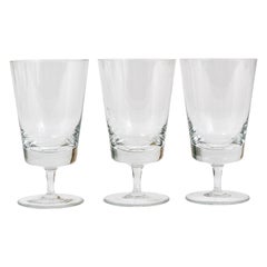 Oswald Haerdtl Set of Six Midcentury Crystal Wine Glasses, Austria, 1950s