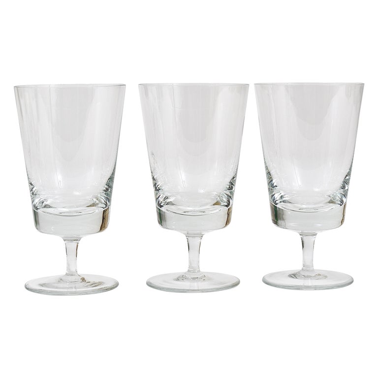 Oswald Haerdtl Set of Six MidCentury Crystal Wine Glasses, Austria