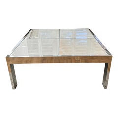 Retro 1970s DIA Chrome and Marble Coffee Table