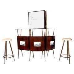 Vintage Italian Dry Bar in the style of Gio Ponti, circa 1955