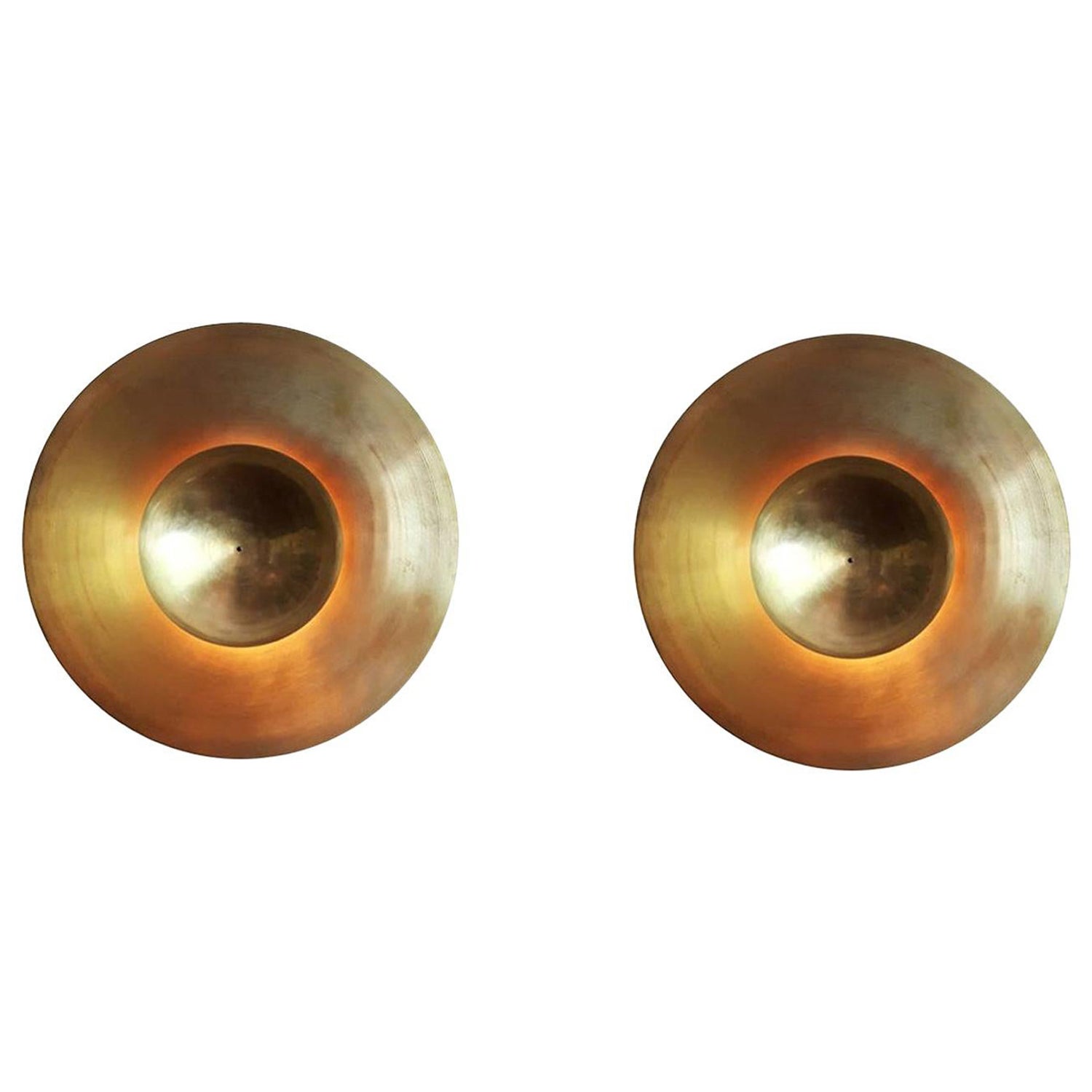 Metropolis Brass Sconce by Jan Garncarek For Sale