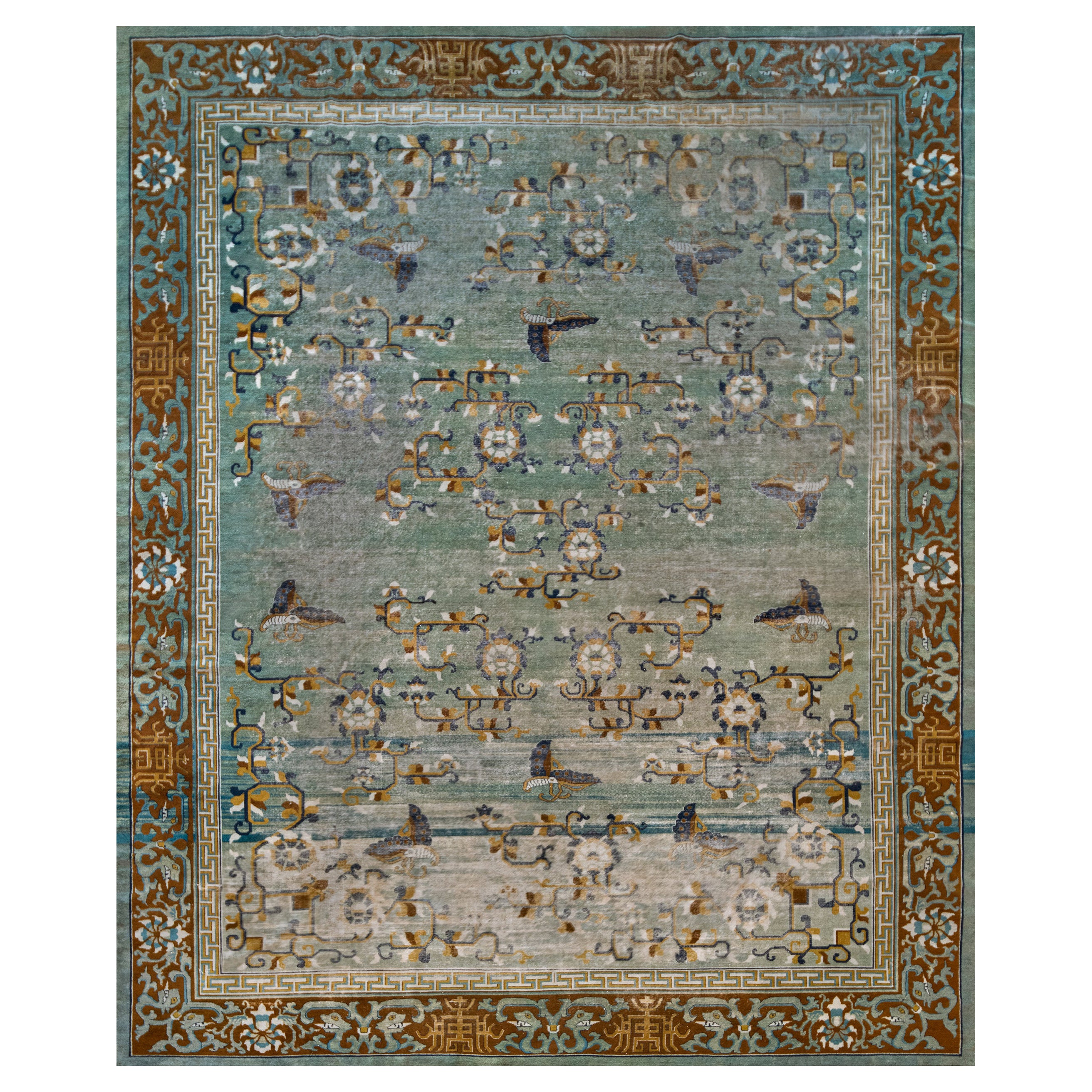 Late 19th Century, Antique Beijing Chinese Rug For Sale