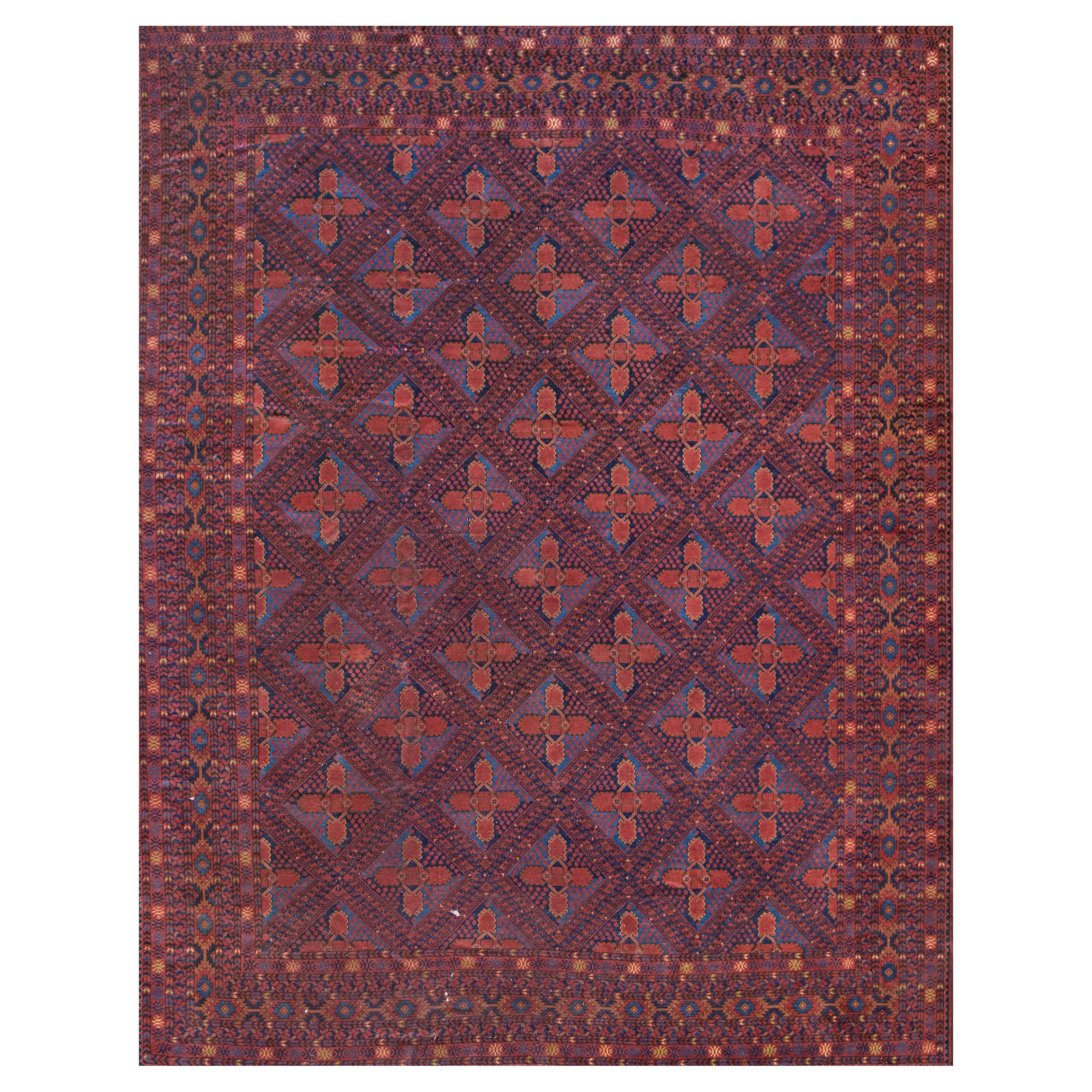 Late 19th Century Handwoven Antique Bokhara Rug