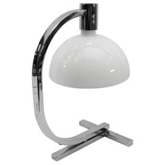Italian Modern Chrome Glass Table Desk Lamp by Franco Albini for Sirrah  