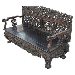 Antique 19th Century Chinese Hardwood Sofa, circa 1860