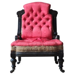 19th century Ogden''s of Manchester slipper chair 