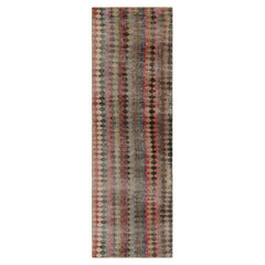 Vintage Zeki Müren Runner in Polychromatic Geometric Pattern, by Rug & Kilim