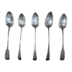 Antique Mixed Hallmarks Sterling Silver Serving Spoons