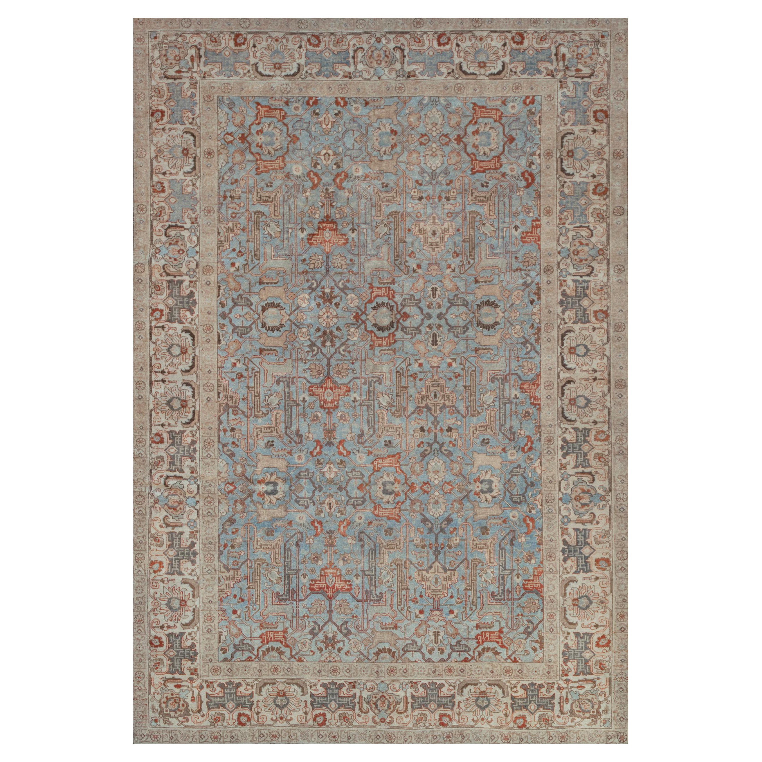 Circa 1920 Antique Tabriz Rug For Sale