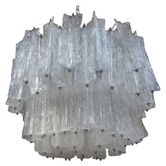 Mid-Century Modern Italian Murano Glass Chandelier Attributed to Venini