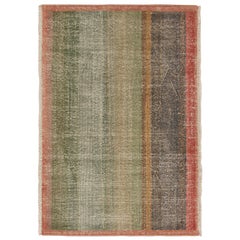 Vintage Zeki Müren Rug in Polychromatic Stripes by Rug & Kilim