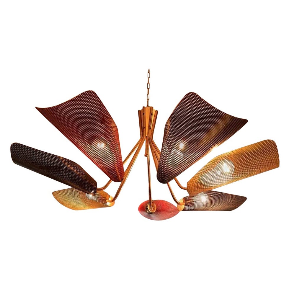 French Chandelier Attributed to Mathieu Matégot
