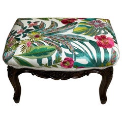 Used Hand Carved Foot Stool