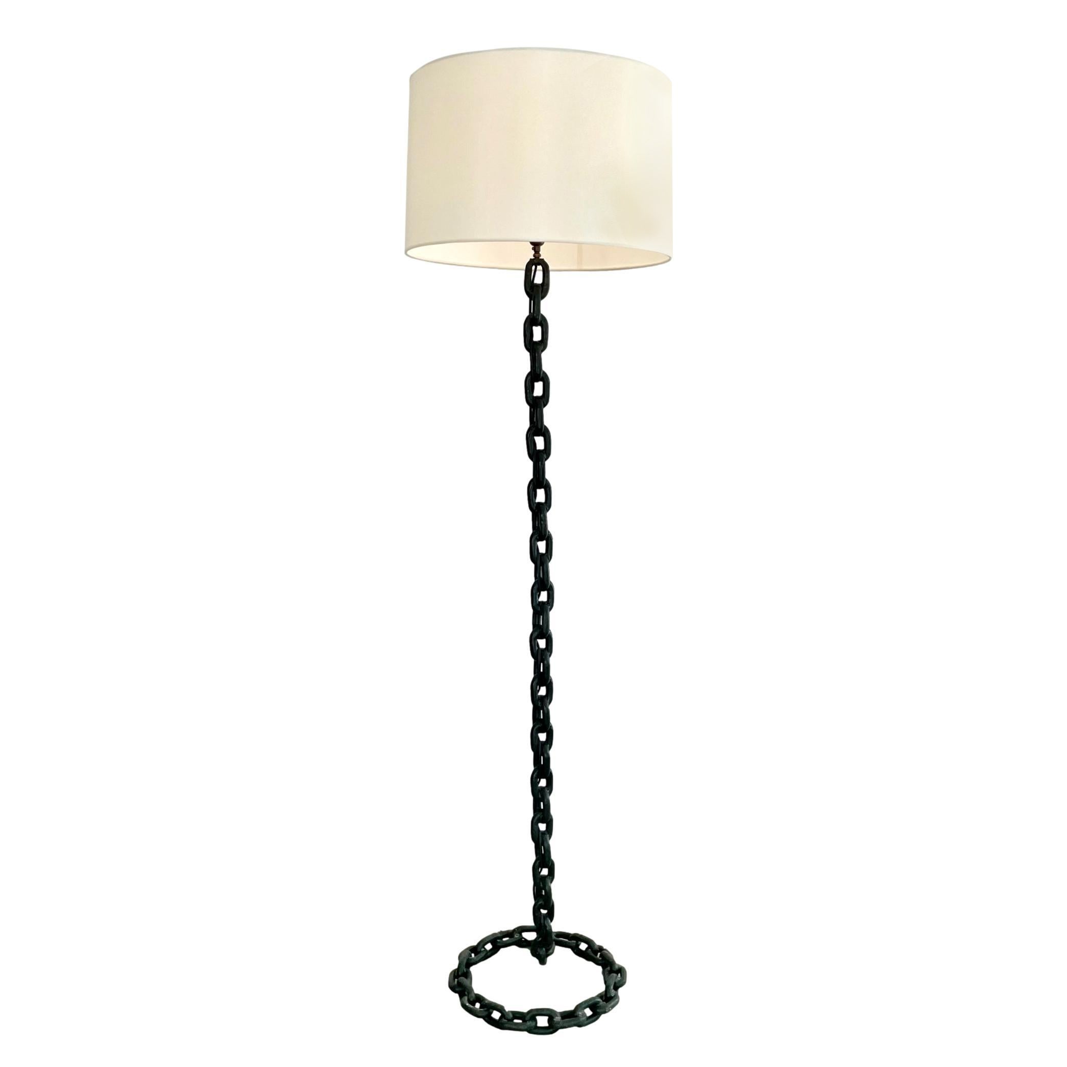 French Chain Floor Lamp, 1950s France