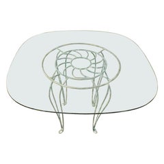 Coastal Wrought Iron Seashell Table