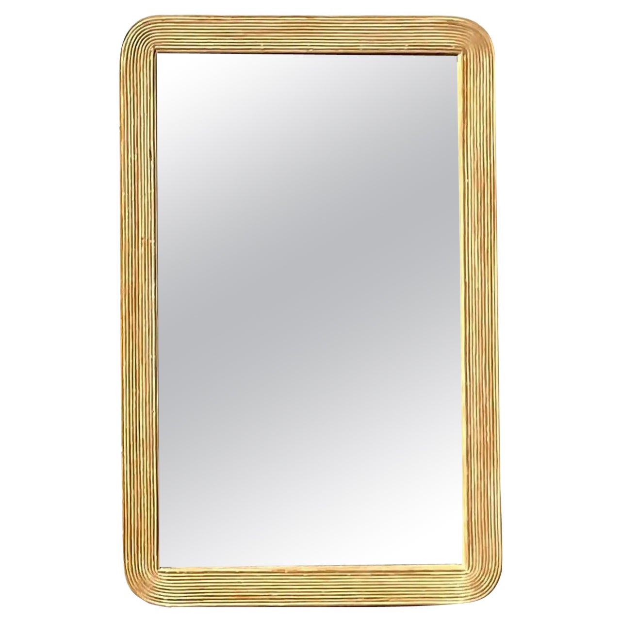 Rattan Pencil Reed Rectangular Mirror For Sale at 1stDibs