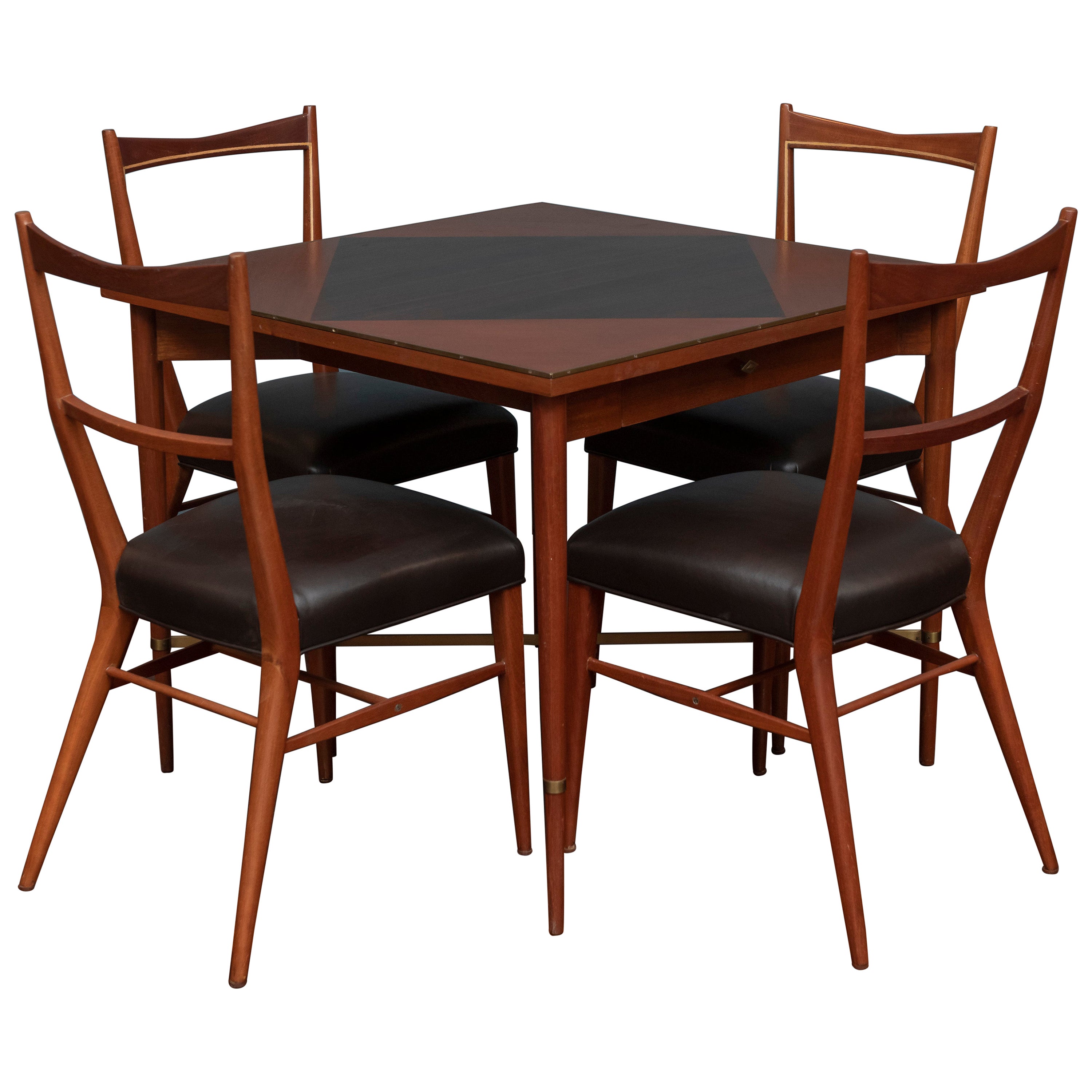 Paul McCobb Connoisseur Collection Games Table and Chairs For Sale