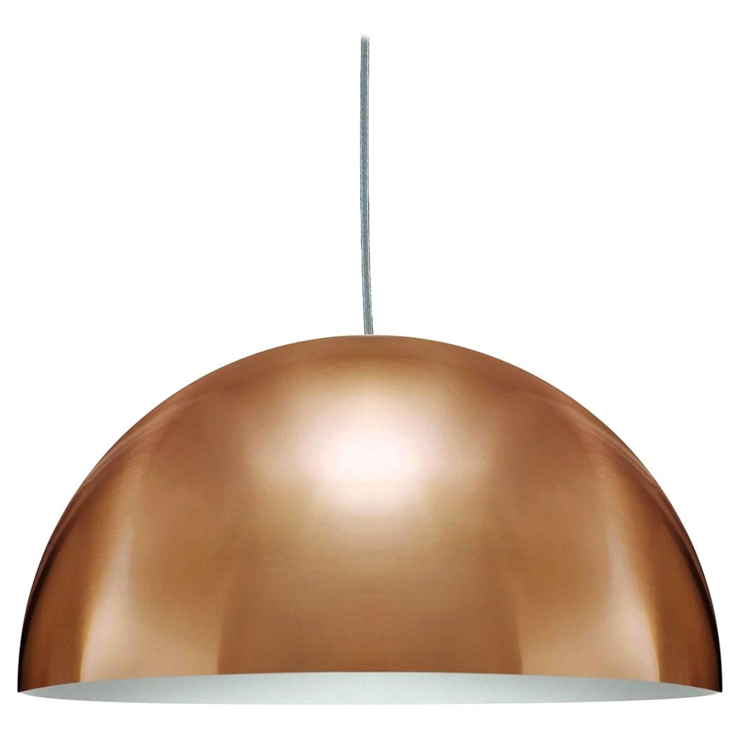 Vico Magistretti Suspension Lamps 'Sonora' Large Gold by Oluce For Sale