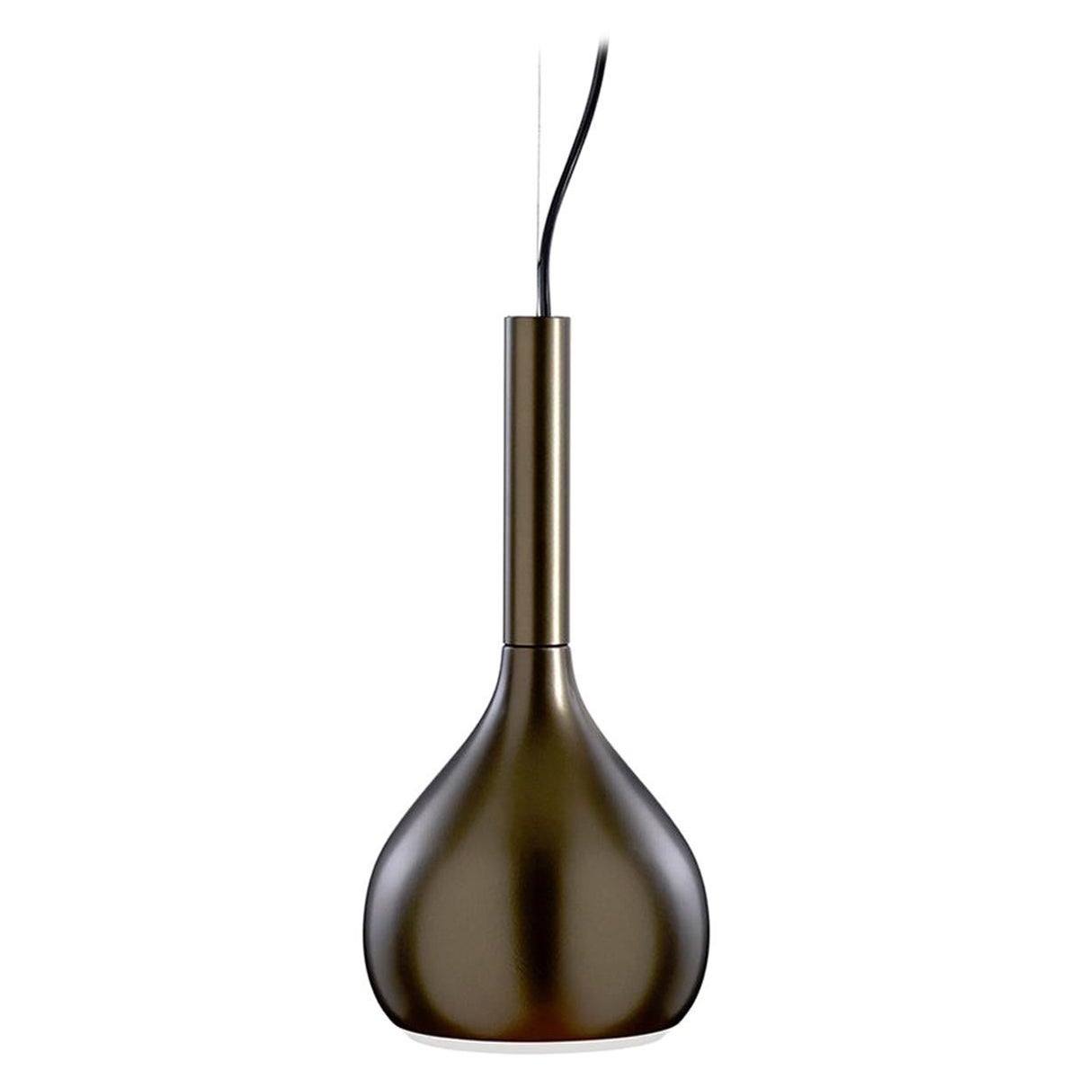 Angeletti e Ruzza Suspension Lamp 'Lys' Anodic Bronze by Oluce For Sale