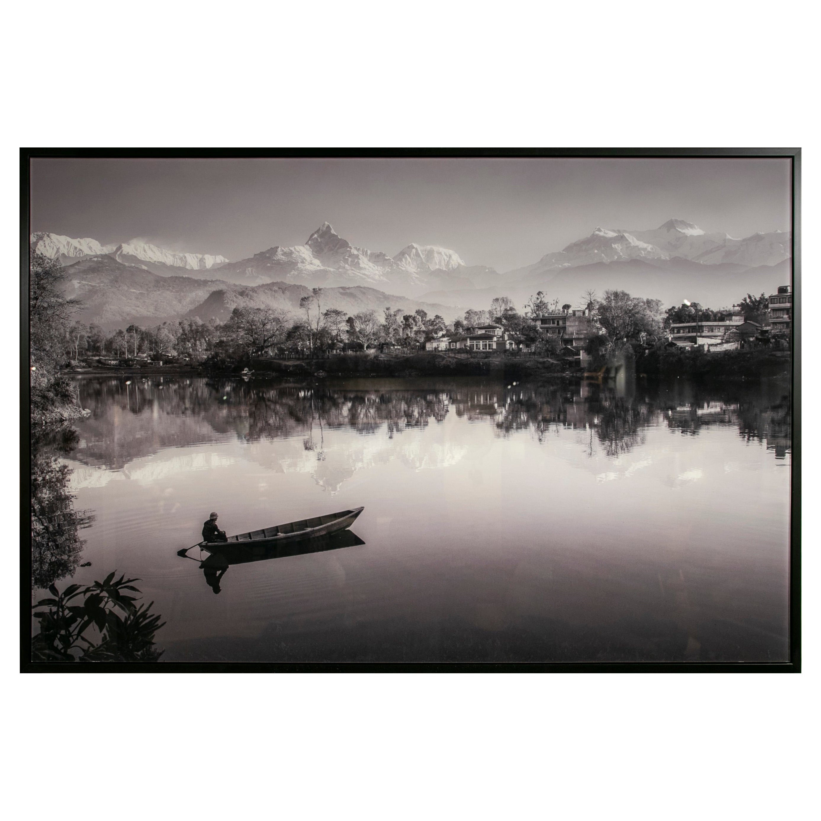 Metraquilat - Photo encadrée de l'artiste Gonzalo Botet, ""Lever de soleil de l'Himalaya"".