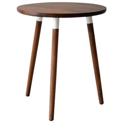 Walnut Large Tall Crescenttown Side Table by Hollis & Morris