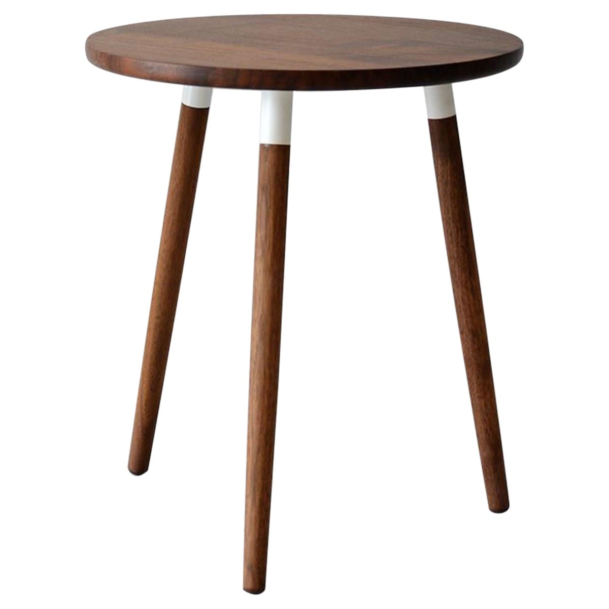 Walnut Small Tall Crescenttown Side Table by Hollis & Morris