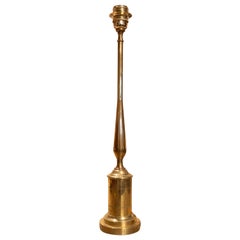 Lampe de table en bronze anglaise de forme simple