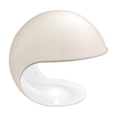 Vintage Italian Modern Single White Plastic Shell Foglia Lamp by Elio Martinelli, 1970s