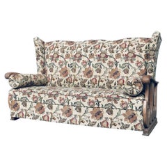 Early 1900's Design High Wing Back 3 Seat Sofa
