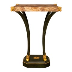Italian 19th Century Neoclassical St. Bronze, Ormolu, and Marble Side Table