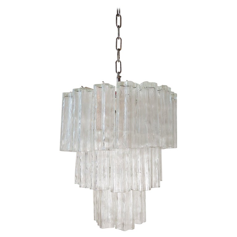 Lampe en verre de Murano tourbillonnant du milieu du siècle dernier