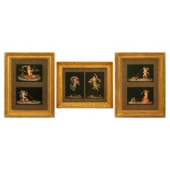 Set of Three Italian Early 19th Century Gouaches
