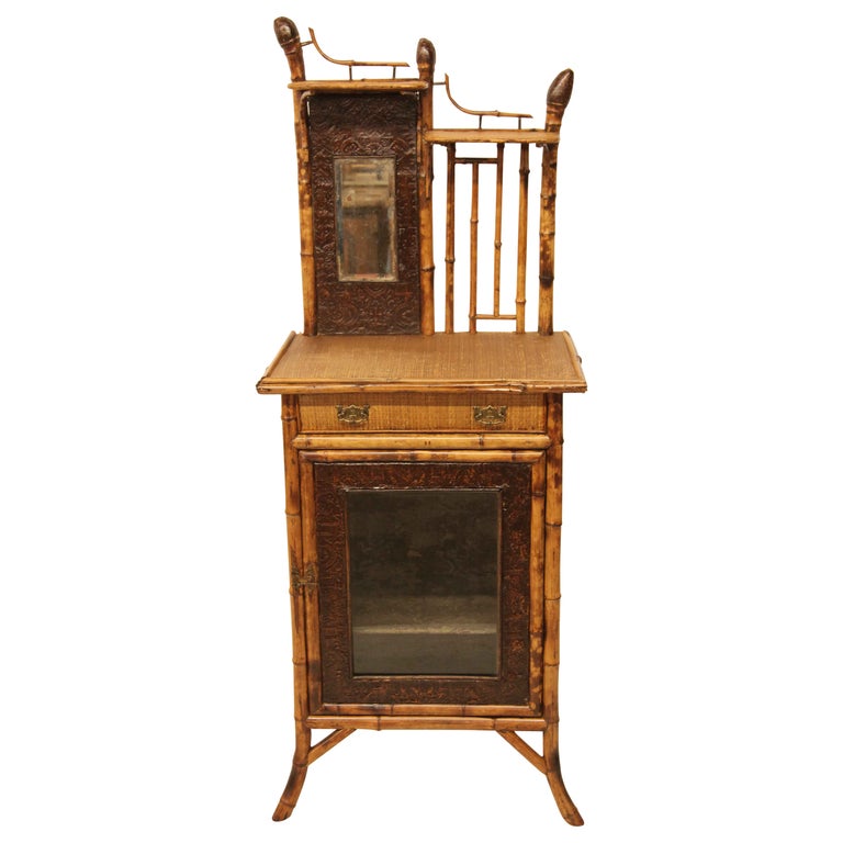 Bamboo Glass Door For Sale at 1stDibs